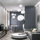 Modern white matte glass pendant lights for living room