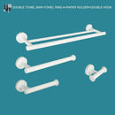 Modern white matte metal bathroom accessory set – bathroom