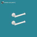 Modern white matte metal bathroom accessory set – bathroom