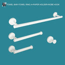 Modern white matte metal bathroom accessory set – bathroom