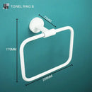 Modern white matte metal bathroom accessory set – bathroom