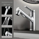 Modern white matte pull-out faucet kitchen single handle tap