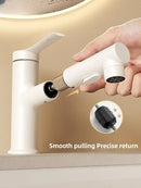Modern white matte pull-out faucet kitchen single handle tap