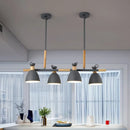 Modern white metal dome shade island chandelier – kitchen light