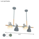 Modern white metal dome shade island chandelier – kitchen light