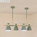 Modern white metal dome shade island chandelier – kitchen light