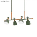 Modern white metal dome shade island chandelier – kitchen light