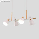 Modern white metal dome shade island chandelier – kitchen light