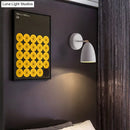 Modern white metal shade wall lighting bedroom reading lamp