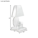 Modern white metal trapezoid wall sconce light for bedroom