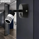 Modern white metal wall mounted led spotlight bedroom reading light