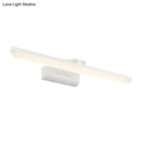 Modern white metallic cylinder vanity lamp bathroom led light