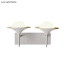 Modern white metallic flared wall sconce – bedroom led light