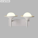 Modern white metallic flared wall sconce – bedroom led light