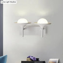Modern white metallic flared wall sconce – bedroom led light
