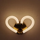 Modern white minimalist acrylic led wall lamp bedroom sconce