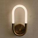 Modern white minimalist acrylic led wall lamp bedroom sconce