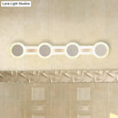 Modern white minimalist led vanity light bathroom wall sconce 110v-120v
