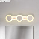 Modern white minimalist led vanity light bathroom wall sconce 110v-120v