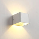 Modern white minimalist led wall lamp bedroom sconce