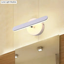 Modern white minimalist led wall light for bathroom natural warm light