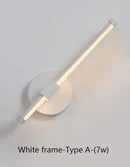Modern white minimalist led wall sconce bedroom lamp