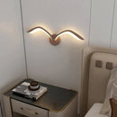 Modern white nordic avian style wall lamp bedroom wing sconce