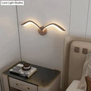 Modern white nordic avian style wall lamp bedroom wing sconce