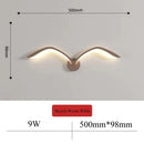 Modern white nordic avian style wall lamp bedroom wing sconce
