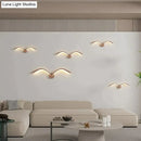 Modern white nordic avian style wall lamp bedroom wing sconce