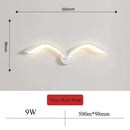 Modern white nordic avian style wall lamp bedroom wing sconce