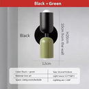 Modern white & olive green macaron wall lamp bedroom sconce