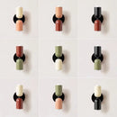 Modern white & olive green macaron wall lamp bedroom sconce