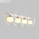 Modern white opal glass island chandelier dining room 3 lights