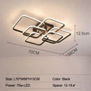 Modern white overlapping led ceiling light for living room