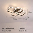 Modern white overlapping led ceiling light for living room