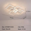 Modern white overlapping led ceiling light for living room