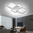Modern white overlapping led ceiling light for living room
