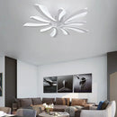 Modern white petal acrylic led chandelier dining room ceiling lamp