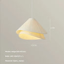 Modern white pleated e27 fabric chandelier bedroom pendant light