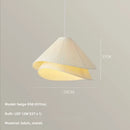 Modern white pleated e27 fabric chandelier bedroom pendant light
