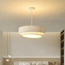 Modern white pleated fabric pendant lights – bedroom creamy style e27