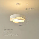 Modern white pleated fabric pendant lights – bedroom creamy style e27