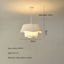 Modern white pleated fabric pendant lights – bedroom creamy style e27