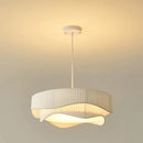 Modern white pleated fabric pendant lights – bedroom creamy style e27