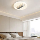 Modern white rectangular bladeless ceiling fan light bedroom