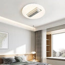 Modern white rectangular bladeless ceiling fan light bedroom