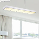Modern white rectangular island lamp kitchen pendant light