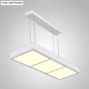 Modern white rectangular island lamp kitchen pendant light