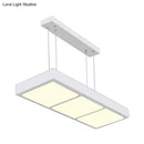 Modern white rectangular island lamp kitchen pendant light